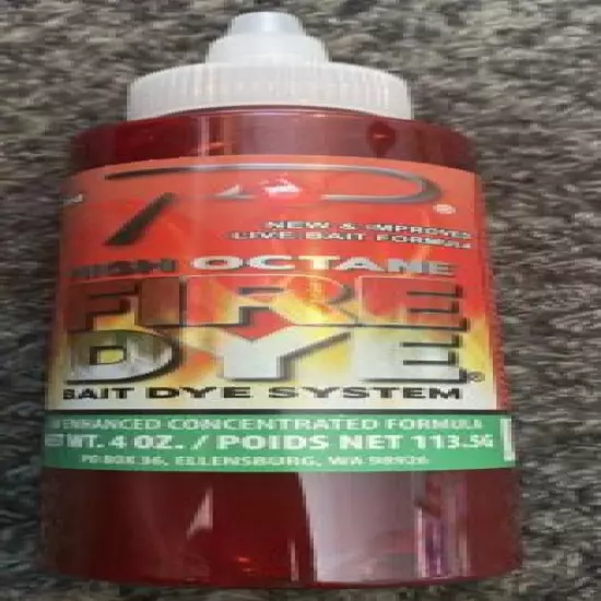 48 Bottles Pautzke HIGH OCTANE FIRE DYE Fish Bait 4 Ounce RED Fishing Formula