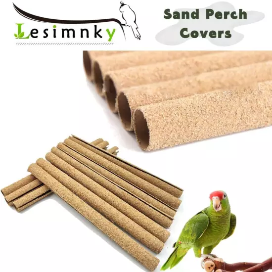 30PCS Birds Perch Covers, Sand Perch for Bird Cage Platform Accessories Bird Per