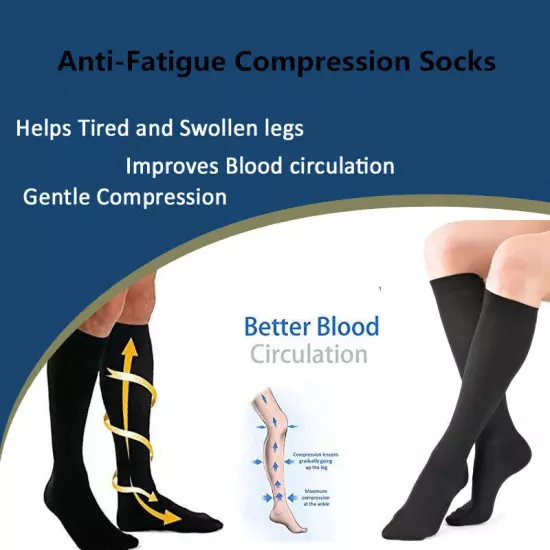 Compression 15-20mmHg Graduated Support Socks Calf Mens Womens S-XXL