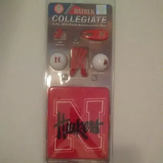 NEW Datrek Collegiate University of Nebraska Huskers 5 pc. Golf Gift Pack Set