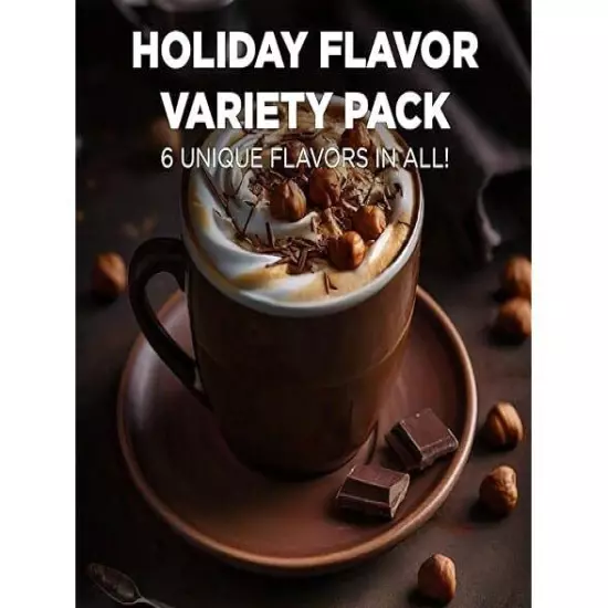 (42 Count) Maud's Holiday Flavored Coffee Pods Variety Pack