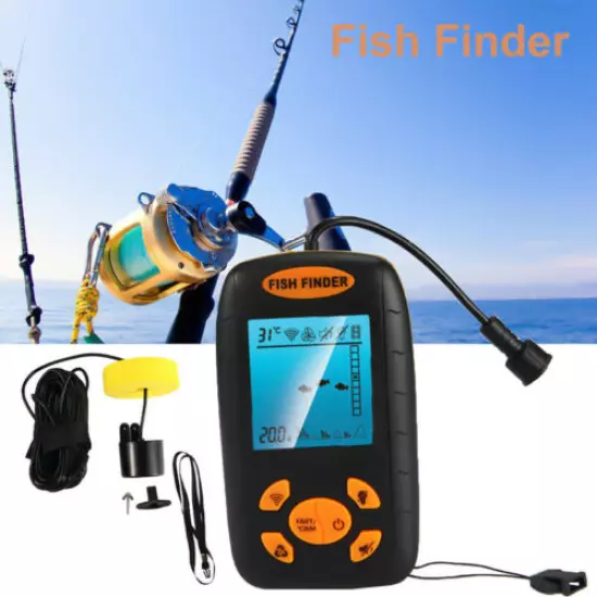 100M Transducer Fishfinder LCD Wireless Smart Portable Fish Finder Sonar Sensor