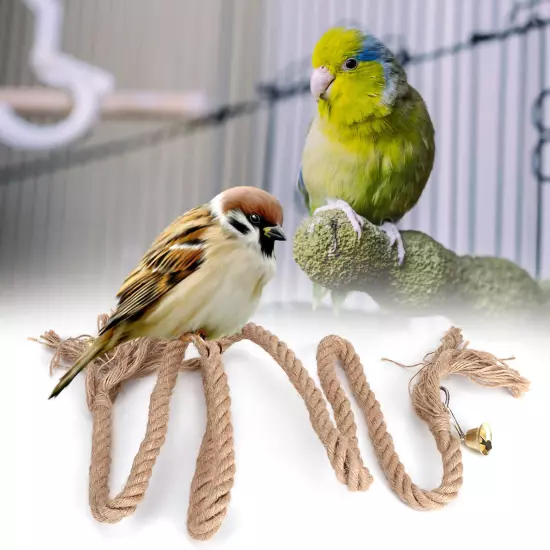 1 Pcs Pet Bird Parrot Cotton Belt Perch Climbing String Rope Pets Chewing