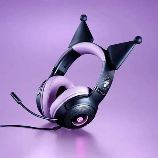 Razer x Sanrio Kuromi Wired Headset Headphone Limited Edition Gift