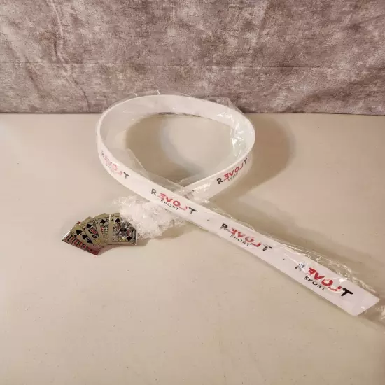 Revolt Sport Golf Belt White Gambler Buckle Royal Flush Sz 34 &40 NEW!! 