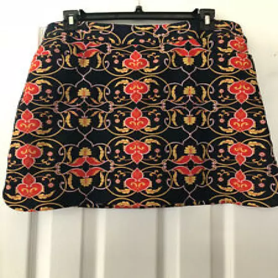 NWT Ladies EP PRO NAVY & ORANGE SCROLL Golf Skort - sizes 6 & 10 Calabria $84