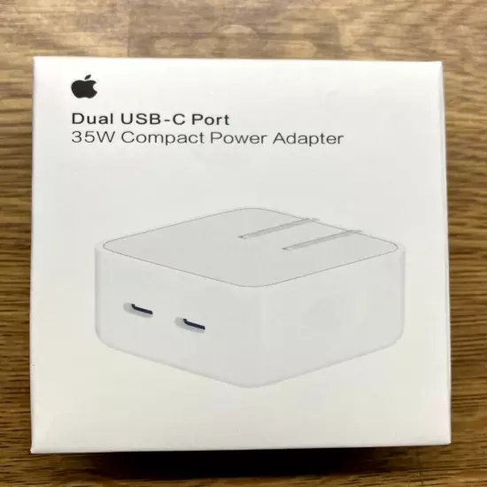 Apple Dual USB-C Port 35W Compact Power Adapter A2571