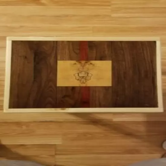 Gun concealment exotic wood table 