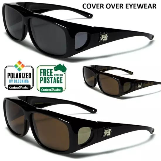 Polarised Fit Over Sunglasses - Wear Over Prescription Eye Glasses - Polarized