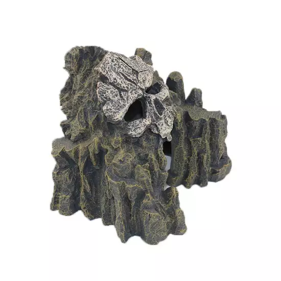 Skull Mountain Aquarium Ornament Fish Tank Decorations Small Terrain Scenery ...