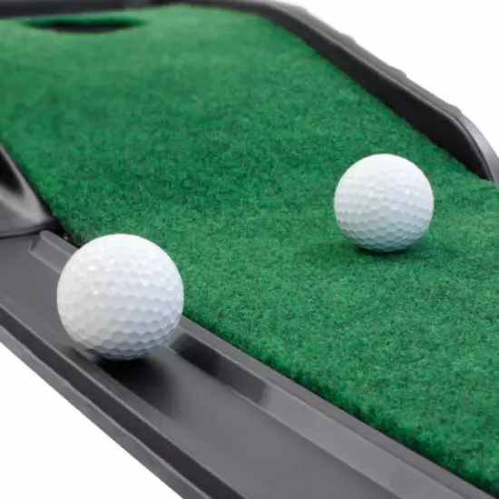 Golf Putting Green 7.33FT*1FTPuttingTrainer Mini Golf Mat with Auto Ball Return