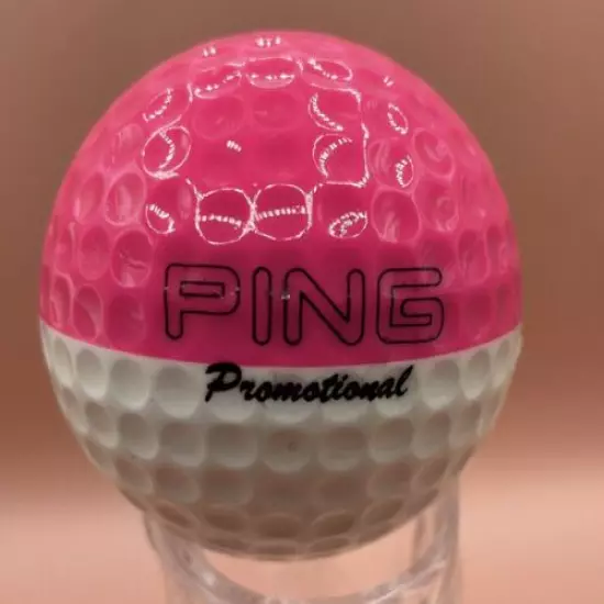 VINTAGE 1970's PINK AND WHITE PING EYE PROMOTIONAL GOLF BALL 