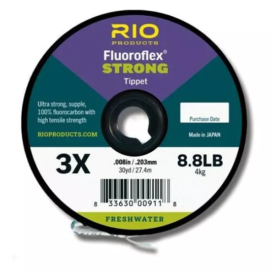 ONE 100YD SPOOL OF RIO FLUOROFLEX STRONG TIPPET 5X 5.2 LB 100% FLUOROCARBON 