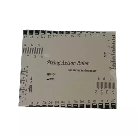 String Action Ruler Gauge Tool Stainless Steel for Guitar Bass Mandolin