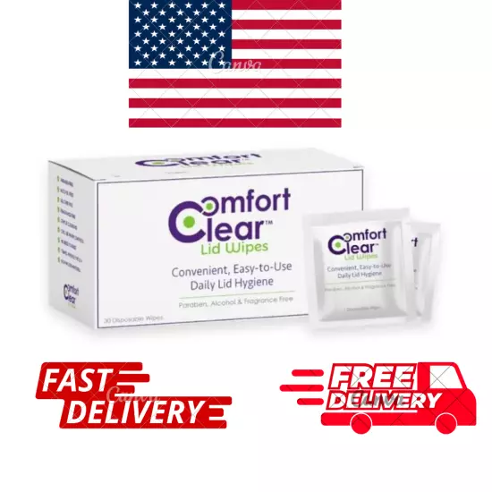 Comfort Clear lid 30 disposable wipes free-shipping