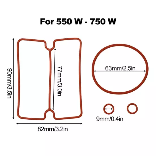 4Pcs Nitrile Rubber Sealing Ring For Oil Air Compressor Cylinder Head Seal