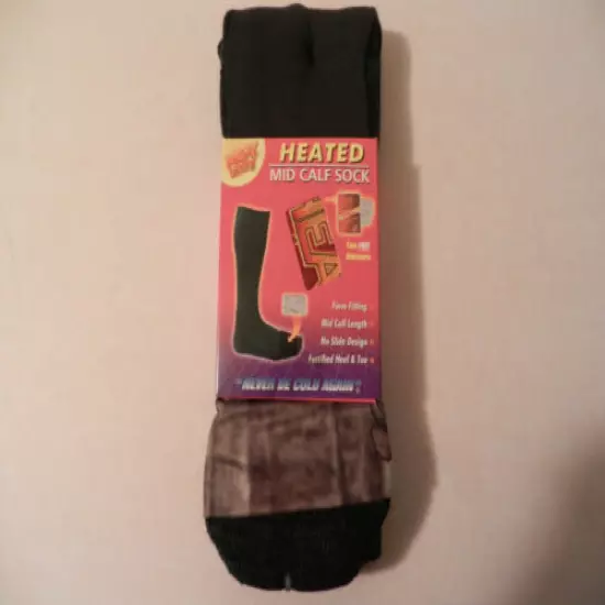 Heat Factory Heated Mid Calf Socks; Size 10-13; w/Heat Pocket; 1506