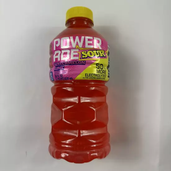 Powerade SOUR Sports Drink Watermelon Lime 28Oz 80Cals 50%More Electrolytes 10Pk