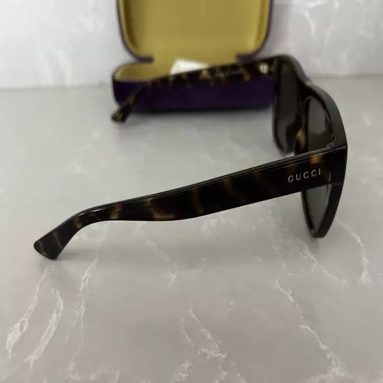 New Gucci Men’s Tortoise Shell Havana GG1345S 57 MM