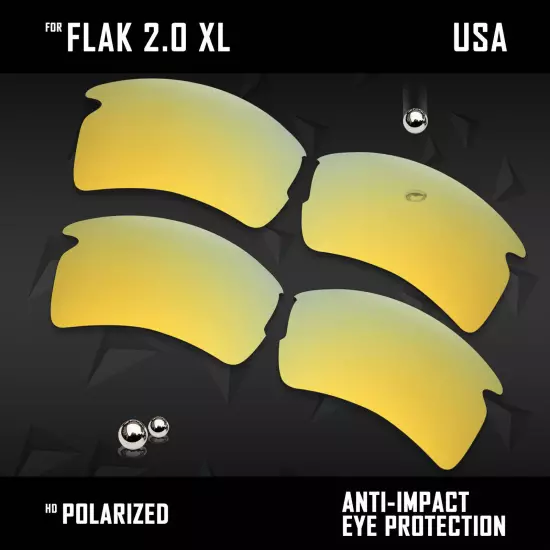 Anti Scratch Polarized Replacement Lenses for-Oakley Flak 2.0 XL OO9188 Options