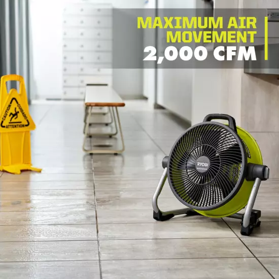 R 366 RYOBI 40V 14" HYBRID AIR CANNON Utility Floor Fan RY40HF02B TOOL ONLY NEW