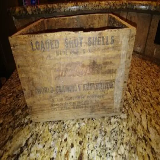 ANTIQUE WESTERN CARTRIDGE COMPANY 20 GA SUPER X LONG RANGE LOAD WOODEN BOX CRATE