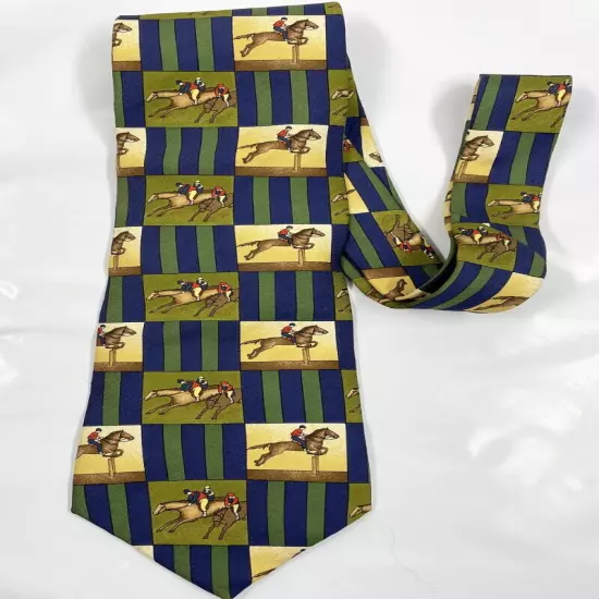 Structure Horse Racing Equestrian Necktie Silk Tie 4" x 57"