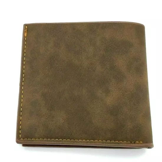 Men Leather Bi-Fold Wallet Brown