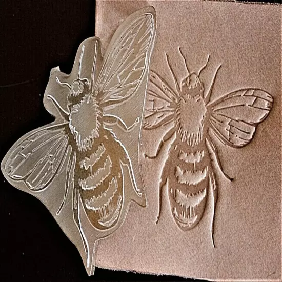 * ACRYLIC Leather Embossing Stamp BUMBLE BEE for Veg Tanned Leather