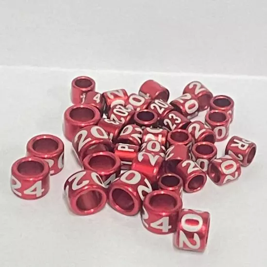 Aluminium Bird Rings 2024 Red for Canary Budgerigar Gouldian finch (2mm to 14mm)