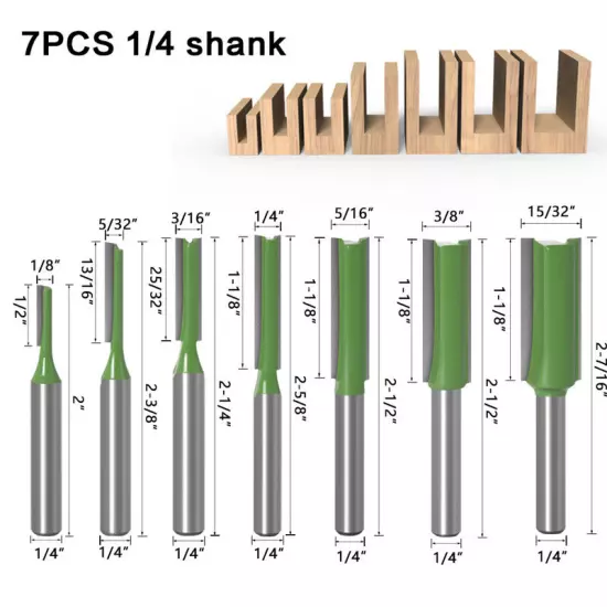 7/1PC 6MM 1/4 Shank SingleDouble Flute Straight Router Bit For Woodworking Tool‹