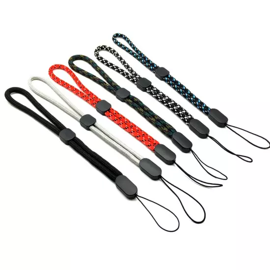 Nylon Short Cell Lanyard Solid Color Webbing Wrist Lanyard Thickened B5G2