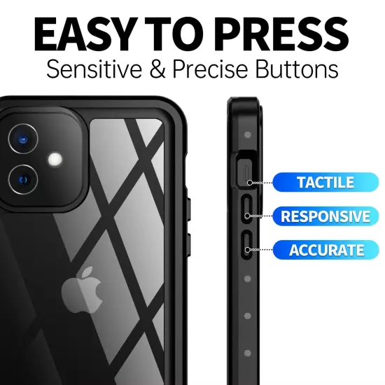 Waterproof Case For iPhone 12 Pro Max Life Shockproof Cover w/ Screen Protector