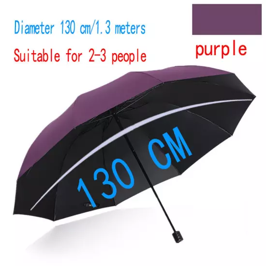 Super Large Folding Umbrella Windproof Fold Business Sun Rain Travel Whole Famil