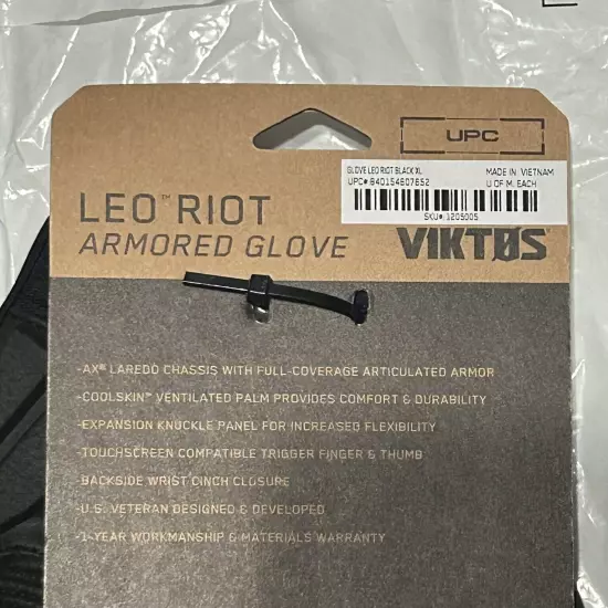 VIKTOS LEO Riot XL Black Glove (12050)