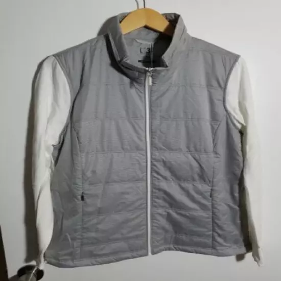 1 NWT WOMEN'S CUTTER & BUCK JACKET, SIZE: X-LARGE, COLOR: GRAY/WHITE (J300)