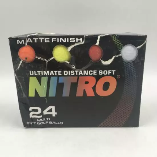 Nitro Ultimate Distance Soft Golf Balls 24Ct. Brand New - Damaged Box