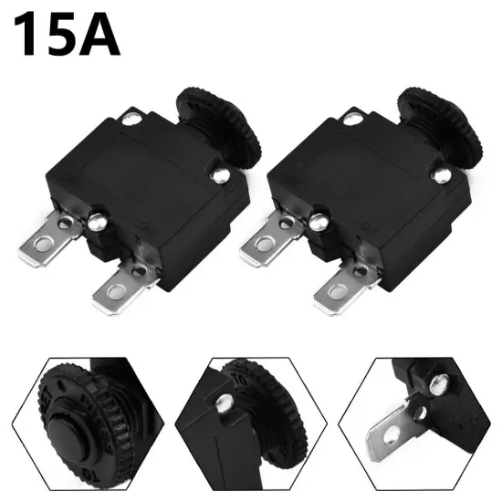 2pcs Air Compressor Electric Tools Circuit Breaker Overload Protectors AC15A