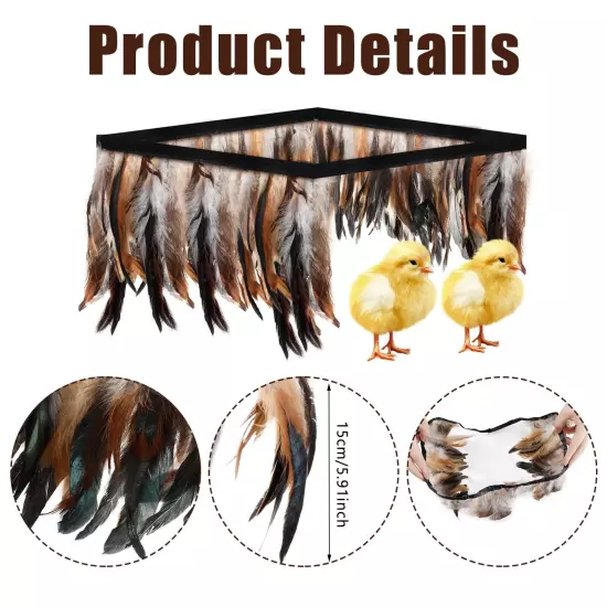 4 Pieces Comfort Feathers Feather Skirt Baby Chicken Supplies for Chick Brood...