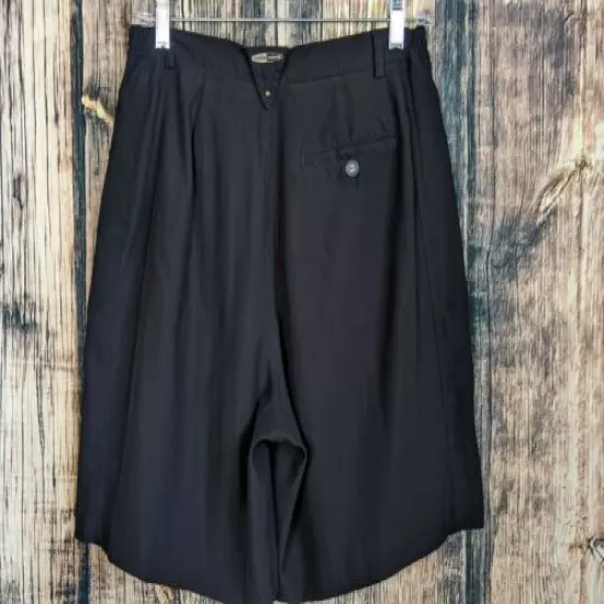 Jamie Sadock Golf Shorts Womens 8 Black Gold Button Bermuda Outdoor Athletic