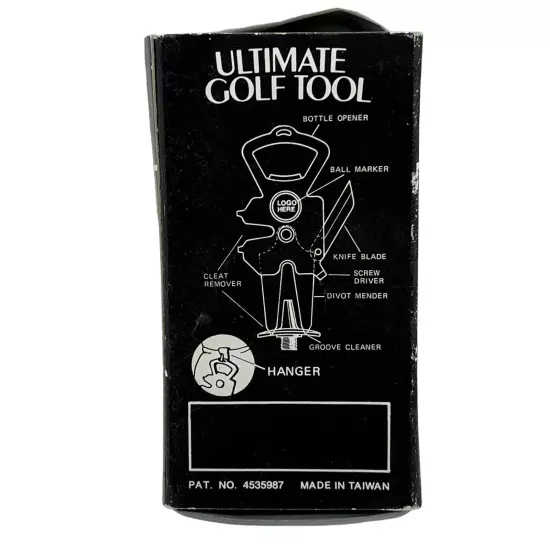 Ultimate Golf Tool Ball Marker Cleat Groove & Remover Knife Bottle Opener in Box