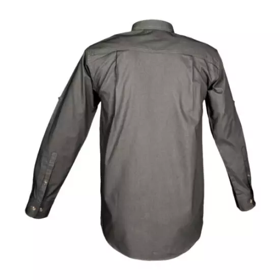 TAG SAFARI Mens Trail Long Sleeve Olive Shirt (MS-039L/S-P867-O)