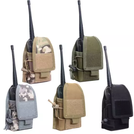 Tactical Molle Radio Walkie Talkie Pouch Waist Bag Portable Interphone Holster