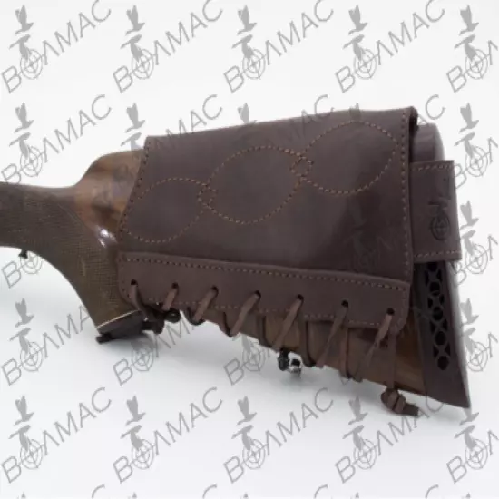 100% Leather Rifle Cartridge Holder Ammo Butt stock. Made in Ukraine. US Seller.