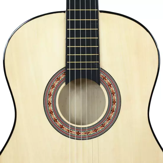 38" Kids Acoustic Guitar Full Size 6-String Guitar for Starter Beginner Natural