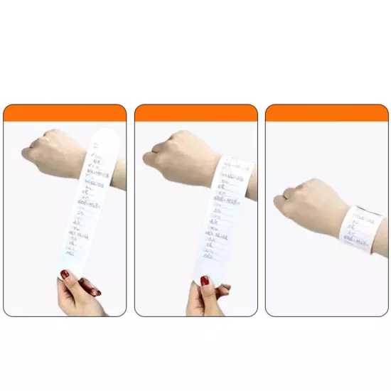 To Do List Slap Band Snap Bracelet Kids Reusable Memo Wristband