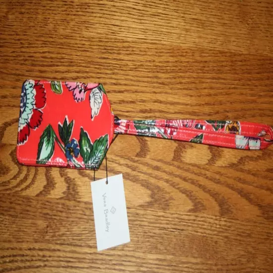 Vera Bradley LUGGAGE TAG ICONIC laminated travel suitcase ID case RETIRED NEW