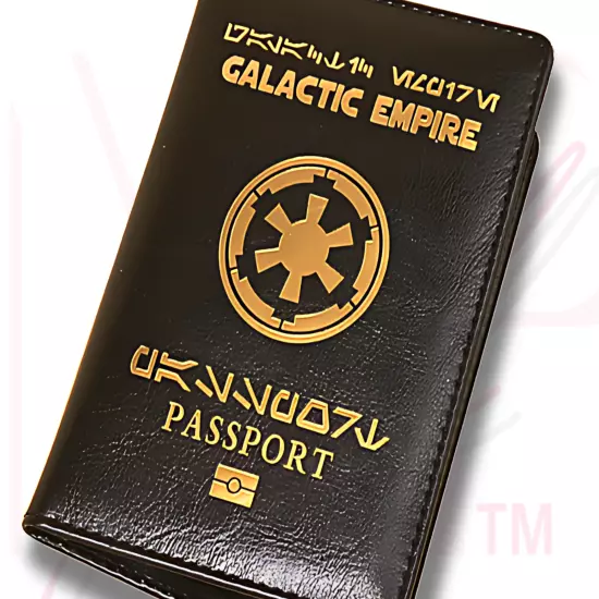 Star Wars Passport Holder Case Card ID Travel Accessory Leather GALACTIC EMPIRE