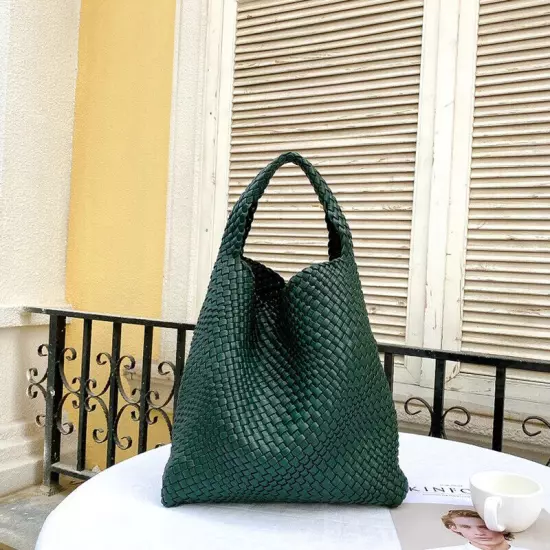 Women Woven Handbag High Quality Lightweight Travel Expanding Folders