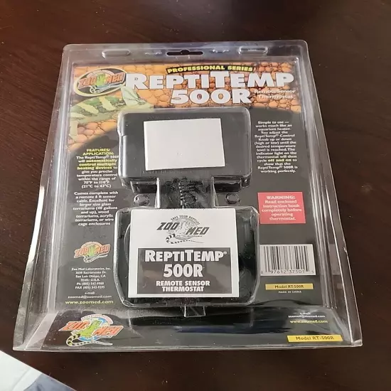 NEW Zoo Med ReptiTemp 500R Professional Series Remote Sensor Thermostat RT-500R